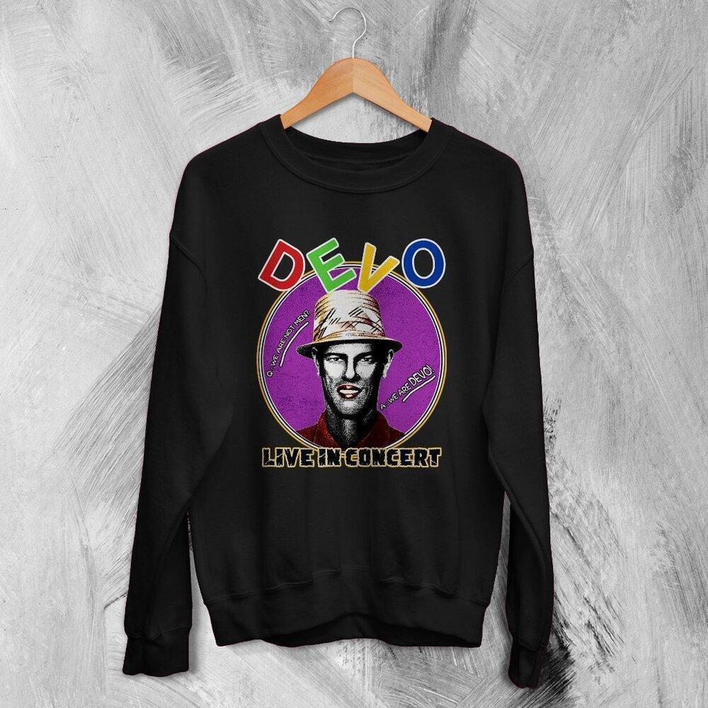Devo Bootleg Live In Concert New Wave 80S Tour Retro Music Band Sweatshirt 05